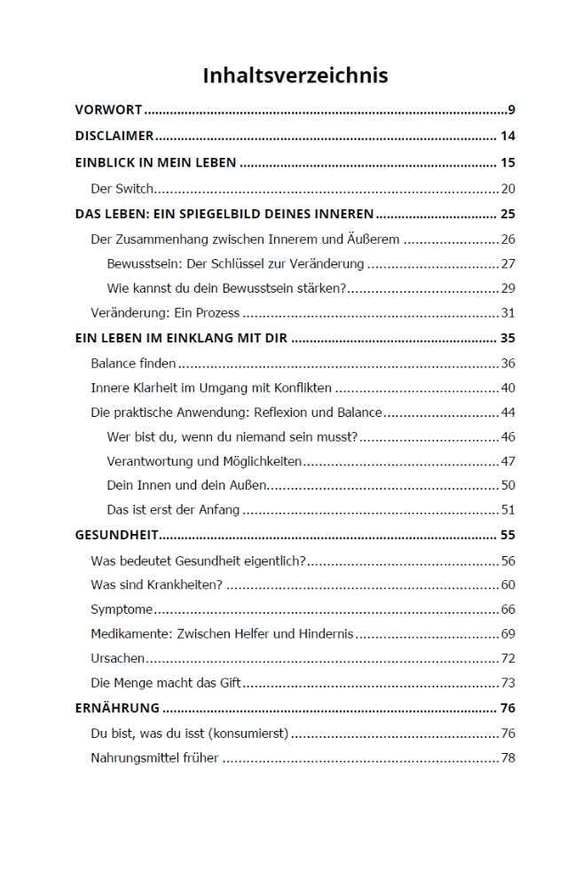 My best project is ME Inhaltsverzeichnis erste Seite